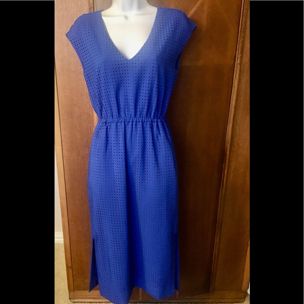 J. Crew sleeveless dress, royal blue, sz 00